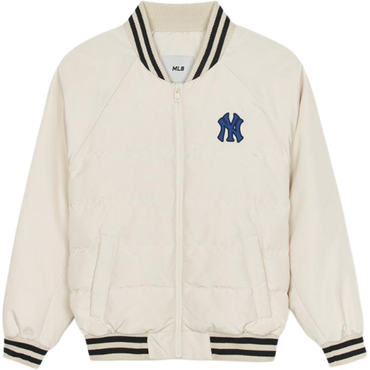 MLB Нью-Йорк Янкис VARSITY RIB LIGHT SHORT DOWN JKT Пуховик Унисекс Темно-кремовый 3ADJV0146-50CRD