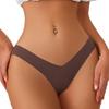 Plus Size Ice Silk Seamless Maternity V-Neck Low Waist One-Piece Sport Breathable Brazilian Panties