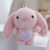 Pink Charming Plush Bunny Keychain Miniature Cuddly Doll Perfect For Childrens Presents