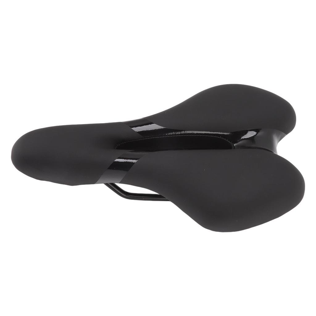 Bike Seat Soft Comfortable Hollow Mountain Bike Cushion Folding Bike Saddle Silicone Black
