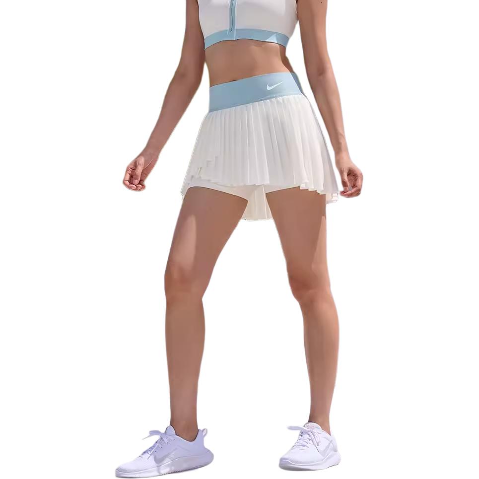 Nike SS24 ADVANTAGE DRI FIT Повседневные короткие юбки Женские Парусный белый/Радостный океанский синий HF6596-134