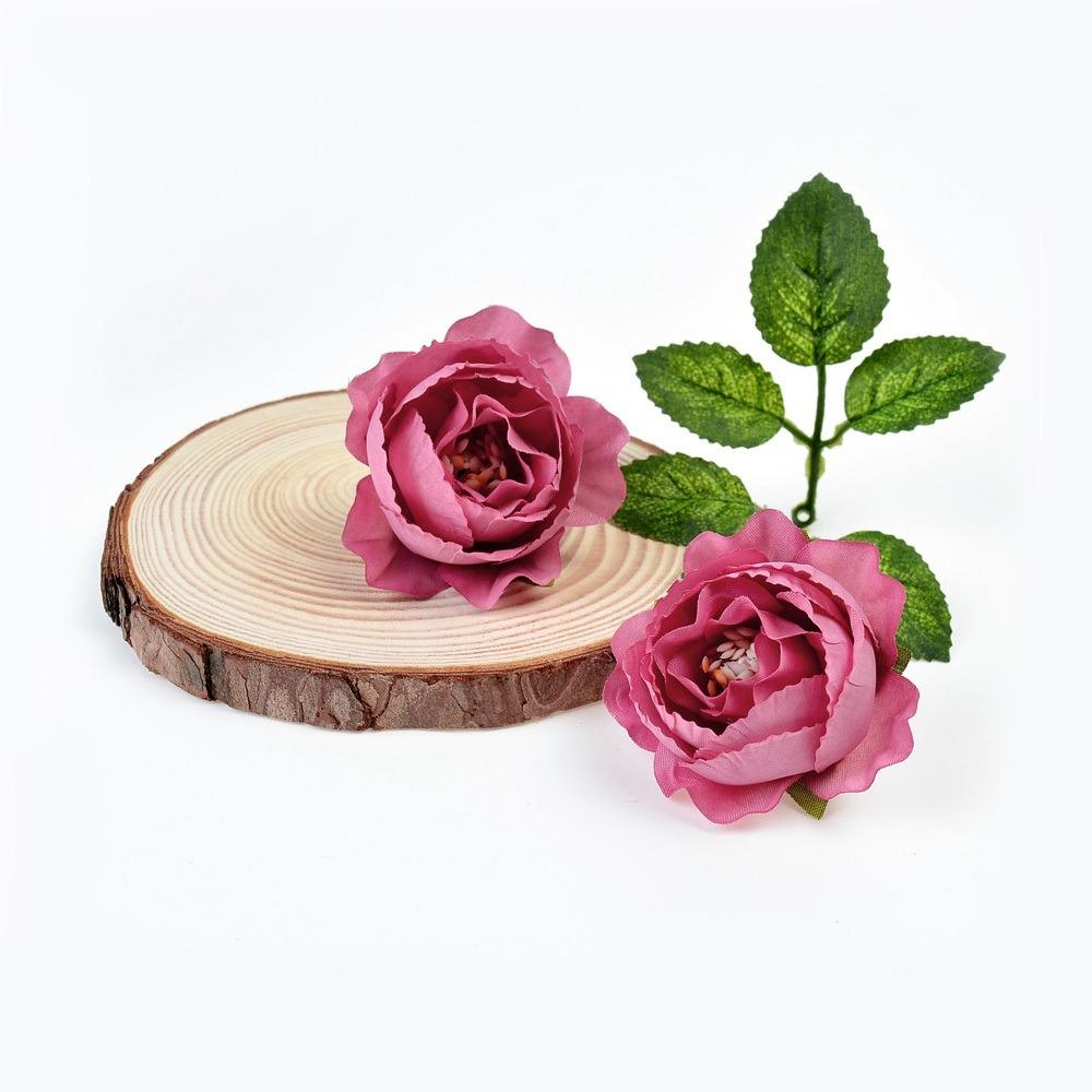10/20PCs Rose Artificial Flowers 4cm Silk Fake Flower for Home Decor Wedding Party Decoration Wreath DIY Handicraft Accessories