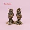 Standing Owl Brass Ornament: High-End Cultural Craftwork with National Treasure Essence