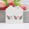 100pcs+100string 3x5cm White/kraft Paper. Thank You for Handcrafting the Label Hang Tag