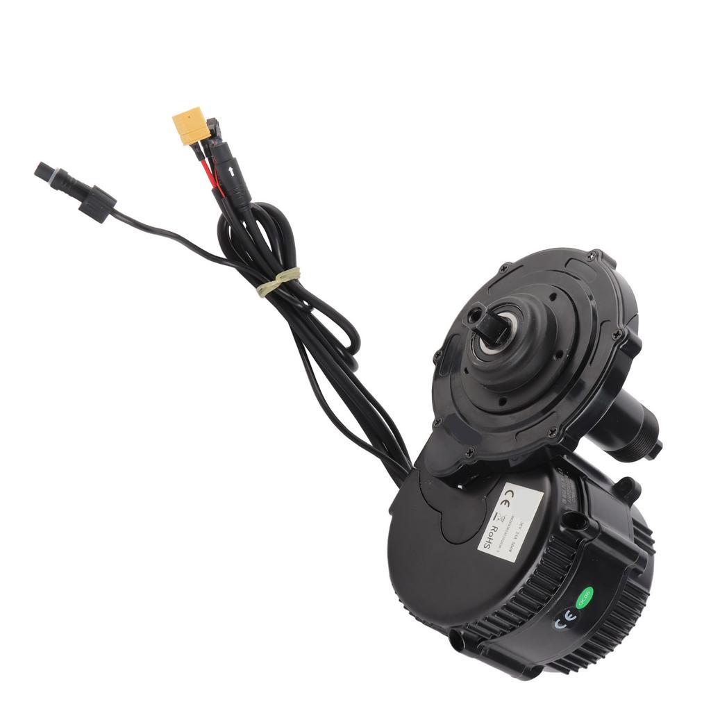 36V 500W Electric Bike Mid Mount Motor Conversion Kit with C961 Black and White Horizontal Panel