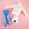 1 Set Fashion DIY Kids Gift Toy Casual Wear Hats Dolls Pants Girl Clothes Winter Wear Sweaters
