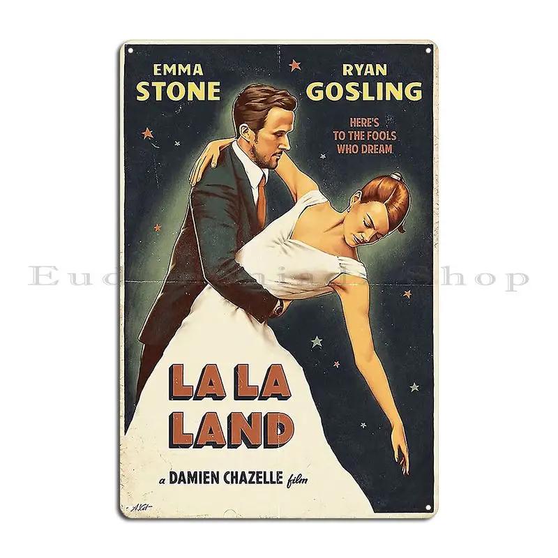 Best Dancing La La Land alternative movie Poster Metal Sign Poster Design Wall Mural Classic Funny Cinema Tin Sign Poster