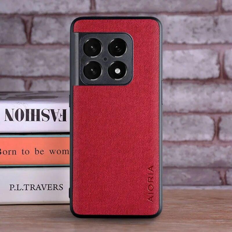 Чехол для Oneplus 10 Pro 10T, роскошный текстильный кожаный чехол из мягкого ТПУ, жесткий чехол для телефона для oneplus 10 pro, чехол