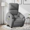 VidaXL Recliner Massage Chair Dark Grey Microfiber Fabric 3204938
