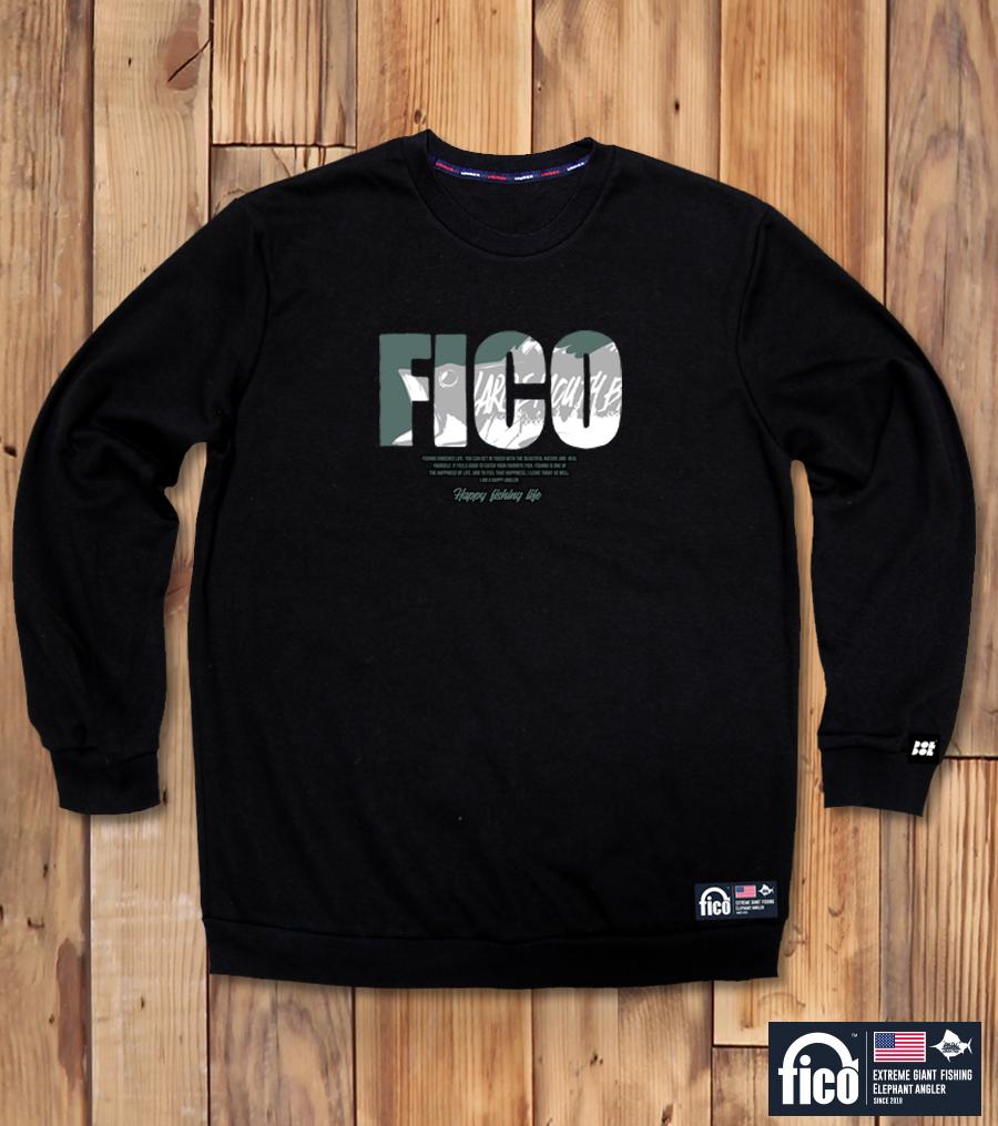 DOLDOL Fico-Mtm-192 Extreme Fishing Brand Pico Graphic Sweatshirt Long Sleeve