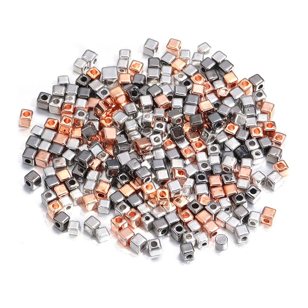 200-500Pcs 3 4 5mm CBB Square Beads For Jewelry Making Loose Spacer Plastic Beads DIY Bracelets Necklaces Supplies Wholesale