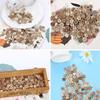 50pcs/bag 2 Holes Handmade Clothes Flower Pattern Scrapbooking Wooden Buttons Sewing