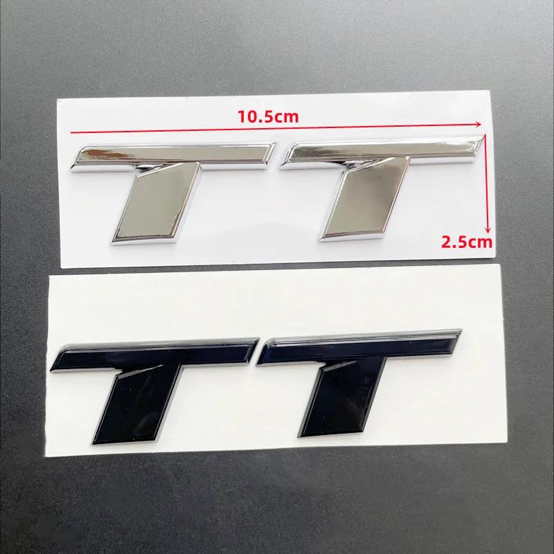 3D ABS Chrome Black TT Logo Letters Car Trunk Emblem Badge Decal For nlux7 TT RS MK1 8N 8J MK3 8S MK2 TT Sticker Accessories