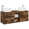 Bathroom Furniture Set 3 pcs Smoked Oak