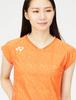 Рубашка с коротким рукавом Game Shirt Orange S [Yonex] (Приталенная рубашка) Женский (005)