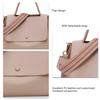 Sac messager à rabat en cuir synthétique pour femme, grande capacité, avec bandoulière amovible, couleur kaki, taille unique