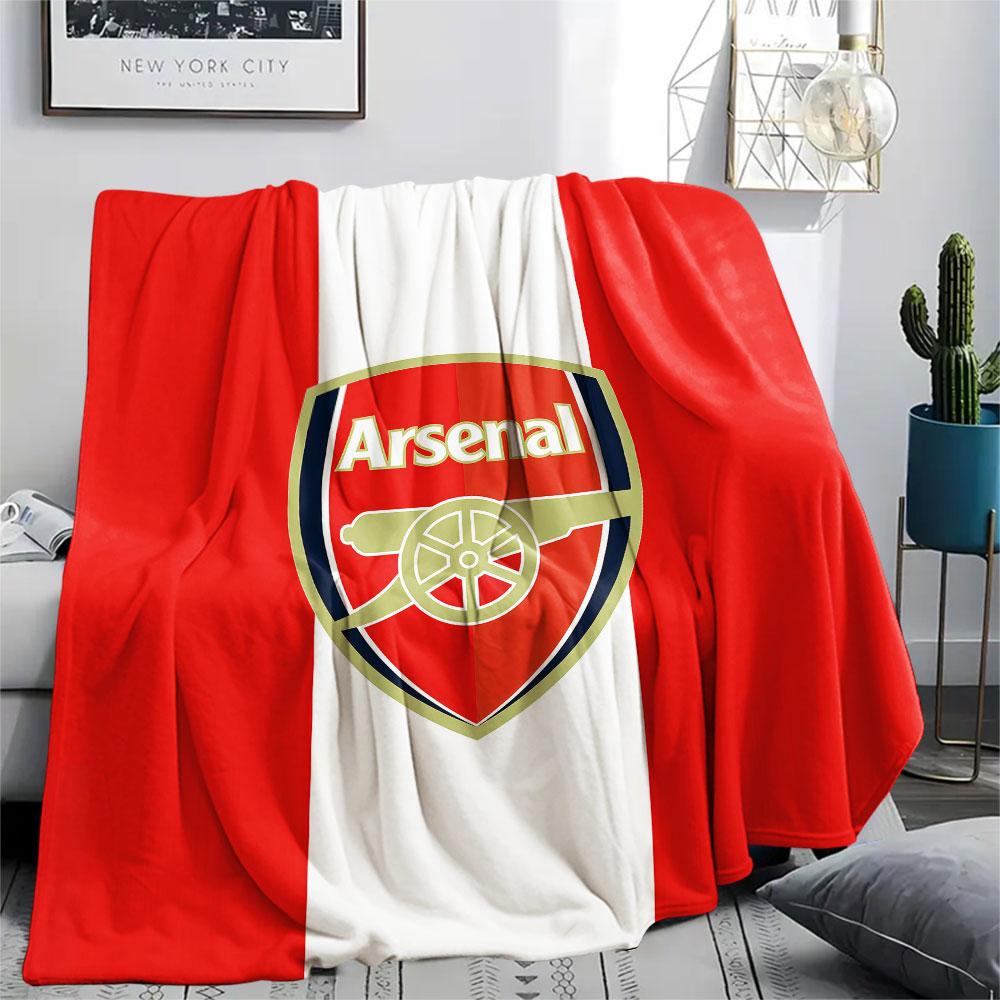 1PC Arsenal F Patterned Flannel Blanket Suitable For All Seasons for Home Decor Warmth and Comfort Gifts Holiday Present