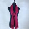Big Red Club Gift Print OO Embroidery Solid Color Twill Cotton Shawl Scarf Extra Long High Sense