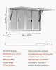 Concession Window 135x84 cm, Aluminum Alloy Service Window for Food Truck, Up to 85 Degrees Stand Serving Window with 4 Sliding Windows, Awning Door,