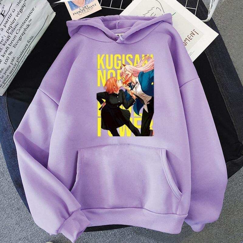 Chaaw Man Chainsaw Man Pava Power Print Hoodie Fleece Jacket Sweater Hoodie