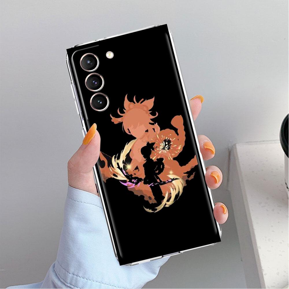 Аниме Genshin Impact Прозрачный чехол для Samsung Galaxy S22 S20 FE S21 S10 S9 Plus Note 20 Ultra 10 Lite Прозрачный чехол для телефона