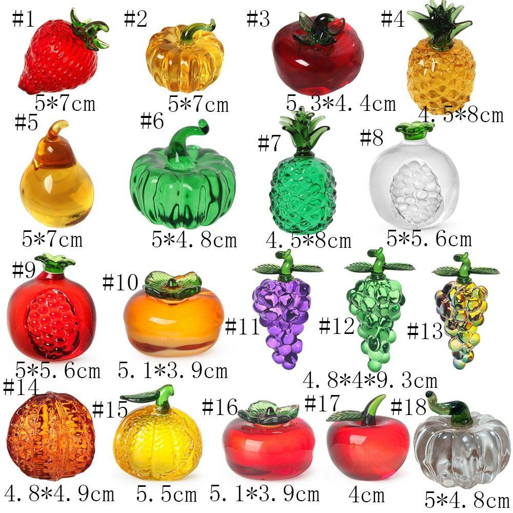 Интересные искусственные украшения из фруктов. Стеклянные поделки. Хрустальные поделки. Украшения для офиса.