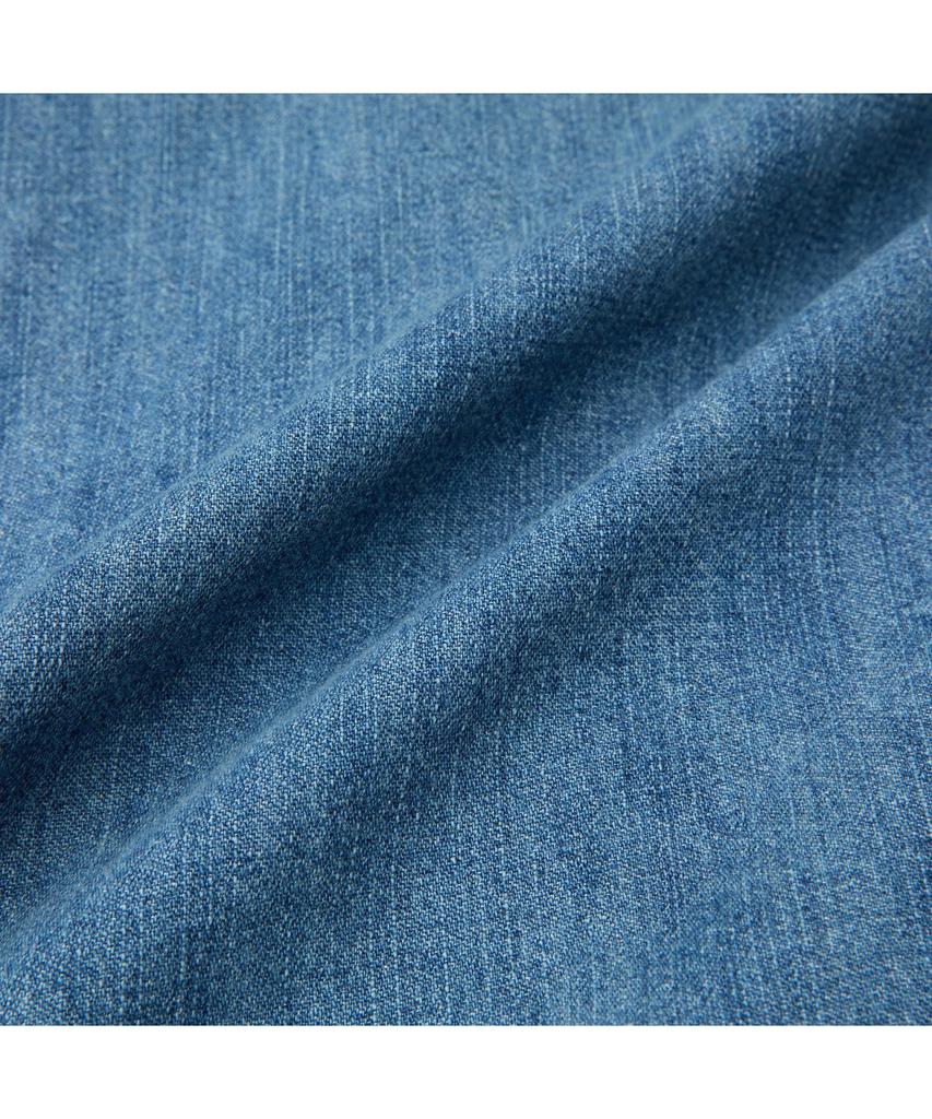 Silijeu (Set-Up) Light Blue Denim Short Sleeve Oversized Shirt Sasfm26871Bul