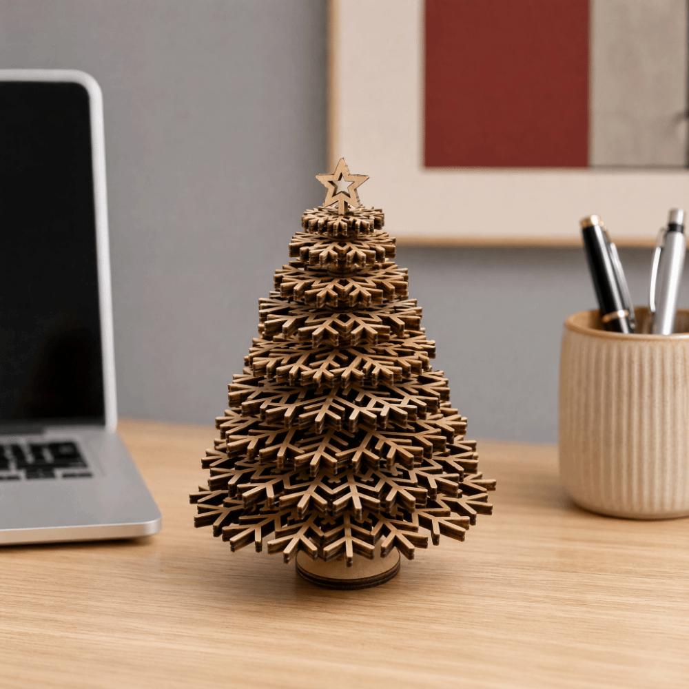 DIY Detachable Christmas Tree Snowflake Plate Xmas Ornament Christmas Decoration  Desktop Ornament