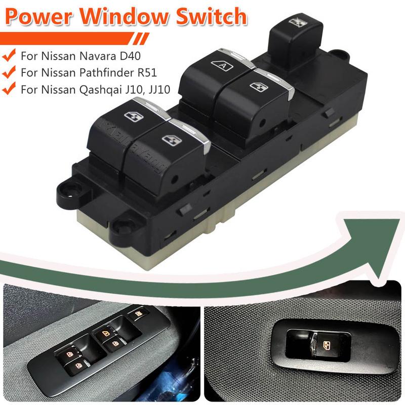For Nissan Pathfinder Navara Qashqai Front Left Electric Power Window Switch Lifter Control Regulator Car Accessories 25401JD00B
