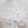 1PC DIY Sequin Beaded Clothing Accessories Patches Decorative Lace White Multi Layered High Quality