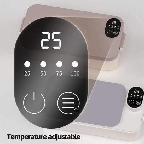 Подогреваемый Ланч-бокс 900 мл, Подогреватель еды, Нержавеющая сталь, Контейнер для горячего обеда