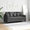 2 Seater Sofa Dark Grey 140 Cm Fabric