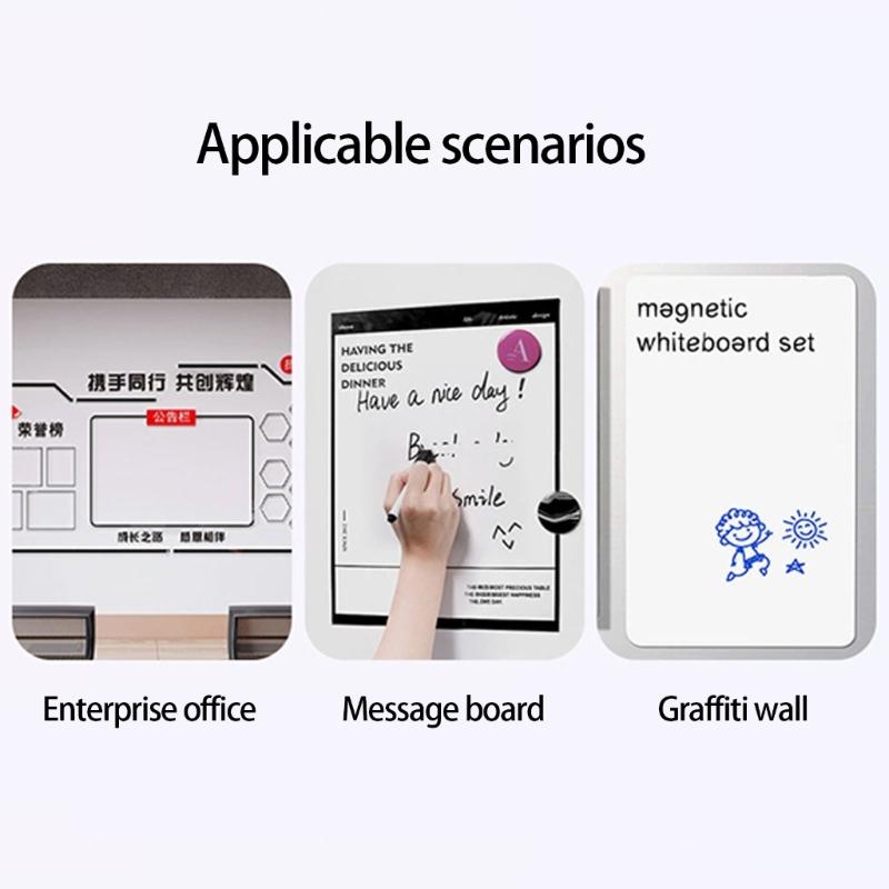A3 A4 Magnetic Dry Erases Board for Refrigerator Fridge Magnetic Whiteboard with Markers Erasers Easy to Write and Clean