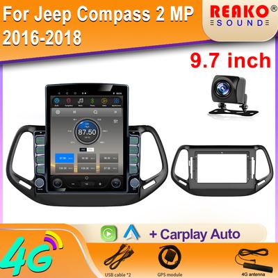 9,7-дюймовый вертикальный экран Tesla Android автомобильное радио для Jeep Compass 2 МП 2016-2018 навигация GPS Carplay мультимедийный плеер