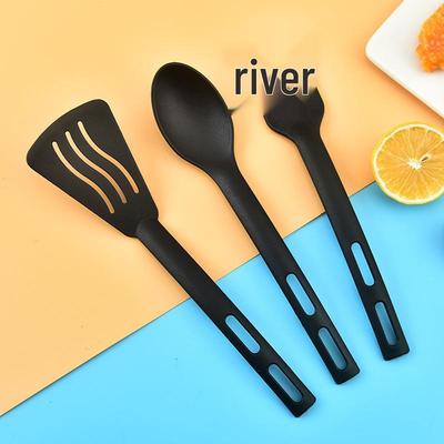 Детский компактный нейлоновый кухонный набор из 3 предметов: Дренажная лопатка, Скрытая ложка, Вилка для лапши - Идеально для путешествий и кемпинга
