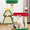 Cat Climbing Frame Sisal Durable Grip Pet Supplies Cat Scratching Pole Jumping Platform Integrated Type Christmas Series PetsToy