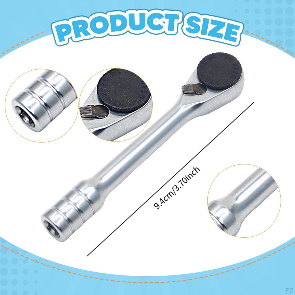 Mini Ratchet Handle Small Ratcheting Wrench for Tight Space Household Mountain Bike