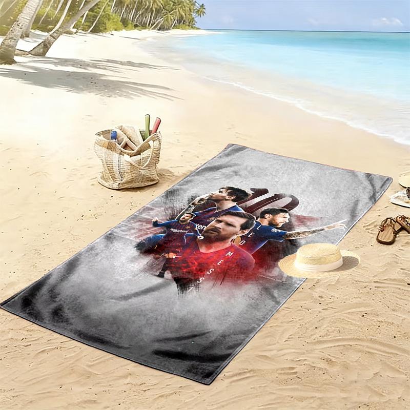 Lionel Messi: Football Legend beach towel Portable for travel Outdoor camping quick-drying swim towel Outdoor pool towel Absorbent bath towel