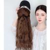 Термостойкая искусственная волокнистая шапка для волос, длинный волнистый конский хвост, солнцезащитная шапка, козырек от солнца, кепка-бейсболка с париком