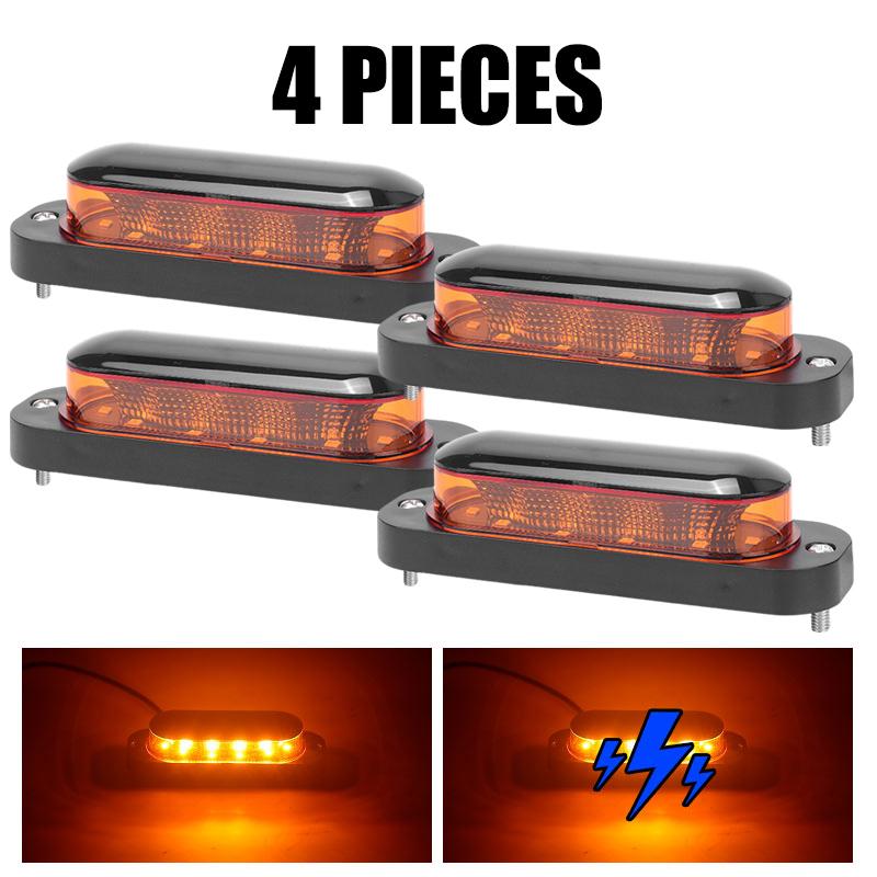 12V 24V 360 LED Strobe Light Car Yellow Emergency Flashing Light Beacon Warning Signal Lamp For Scania Volvo Truck Trailer Lorry