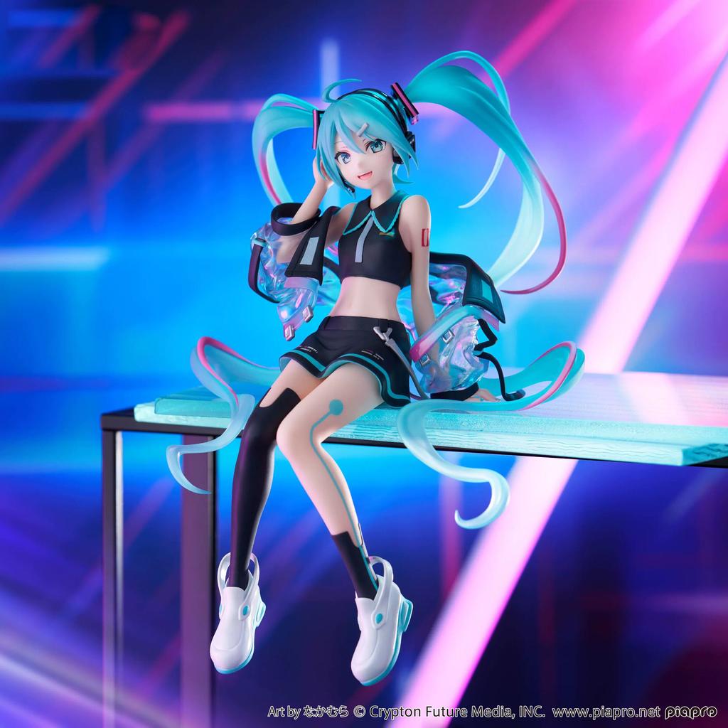 Officially Licensed Miku Neon Digital Noodle Stopper PVC/ABS Figure Anime Collectible Statue Original Box in Stock