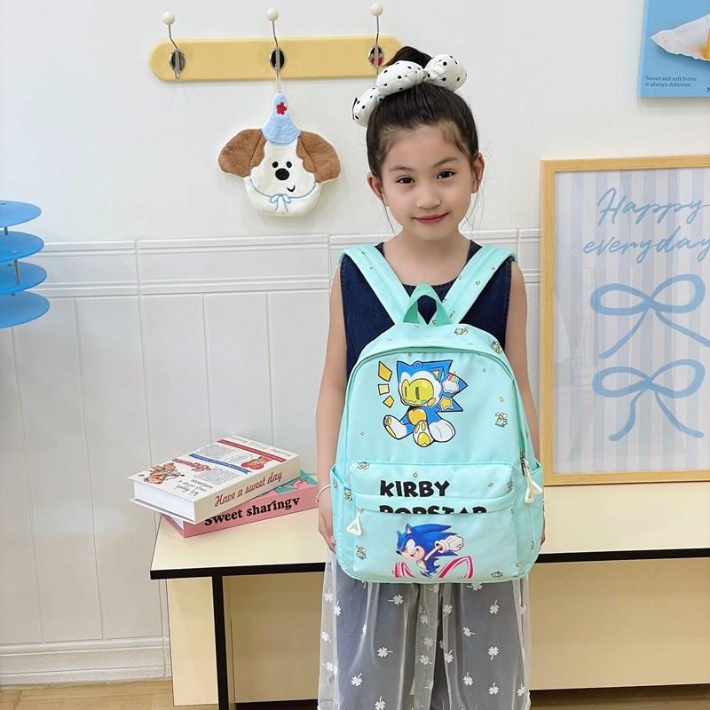 Детский мультяшный рюкзак Sonic из легкого нейлона для использования в детском саду и школе