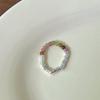 VENTFILLE 925 Sterling Silver Geometry Pearl Irregular Rings For Women Korean Sweet Temperament Jewelry Girls Gift Dropshipping