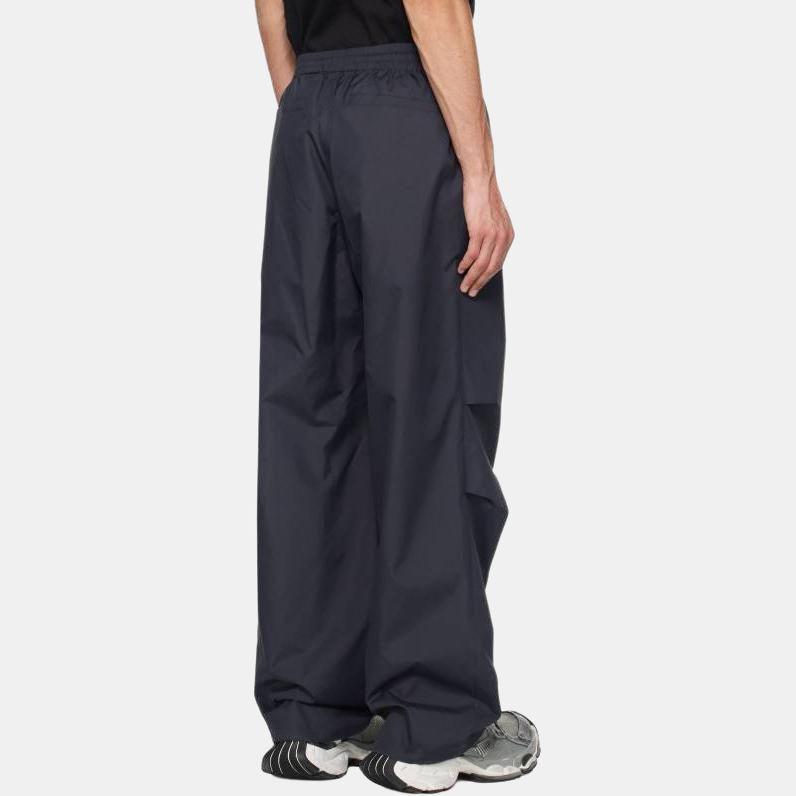 We11done Logo Solid Color Mid Waist Knitted Sweatpants Unisex pants Navy-Blue WD-PT125-243-U-NV