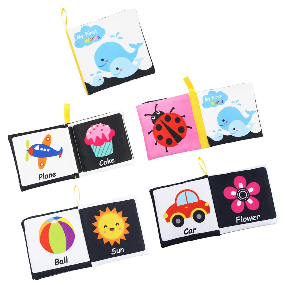 Cloth Books Soft Baby Books Rustle Sound Baby Quiet Books Infant Early Learning Educational Toys 0 -12 Months Rattle