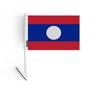 Drapeau Adhésif - Laos - 14 X 21 Cm - Polyester - Léger - Recto/verso