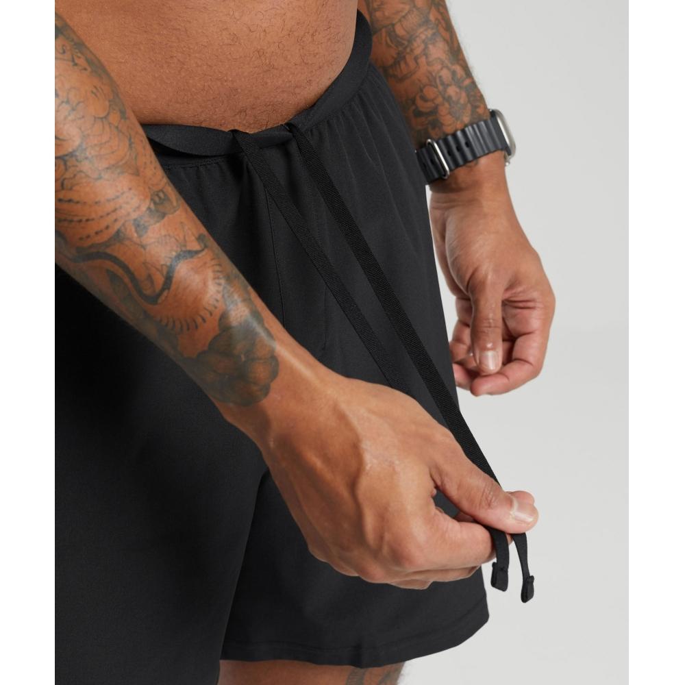 Gymshark Шорты Land To Water 6 черные A5a6i Bb2j.