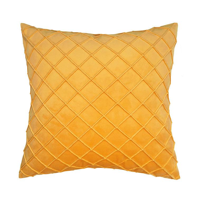 Nordic Solid Velvet Embroidered Plaid Throw Pillow Cover Luxury Showroom Velvet Sofa Cushion Case 45x45cm