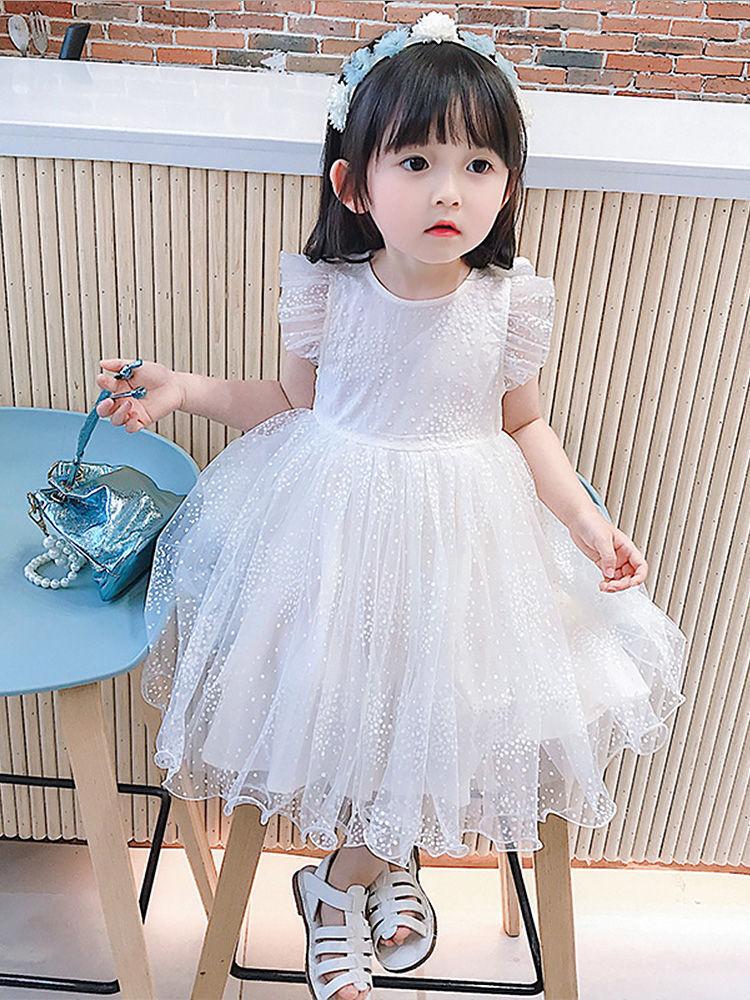 Бабочка Крыло принцессы Детские платья из тюля для девочек Младенец Малыш на день рождения Свадьбы Вечеринки Платье