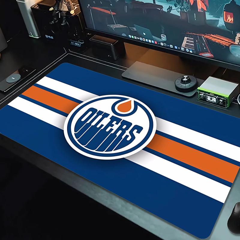 Подушка с принтом Edmonton Oilers Нескользящий коврик для ноутбука, планшета, большой коврик для мыши XXL Коврик для мини-ПК с заблокированным краем